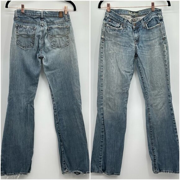 Abercrombie & Fitch Madison Distressed Flare Jeans Size 4 - Picture 7 of 7